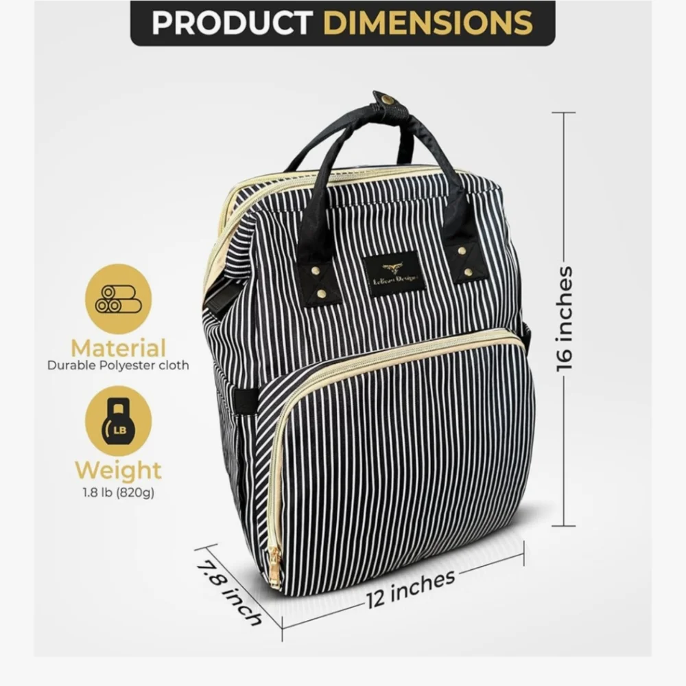 LeBeau Designs Backpack Diaper Bag